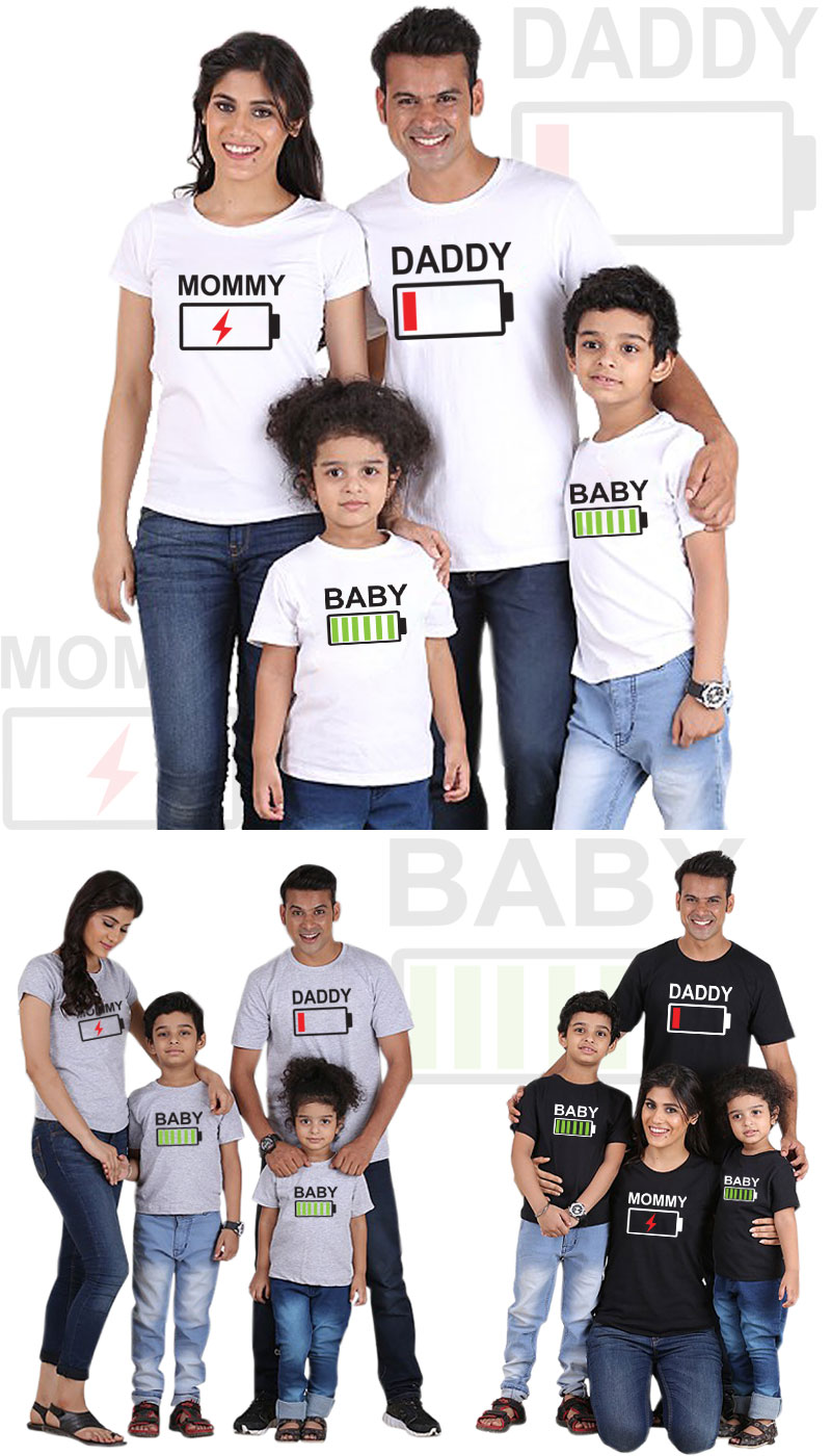 Multitype Letter Printed Family Matching T-Shirt