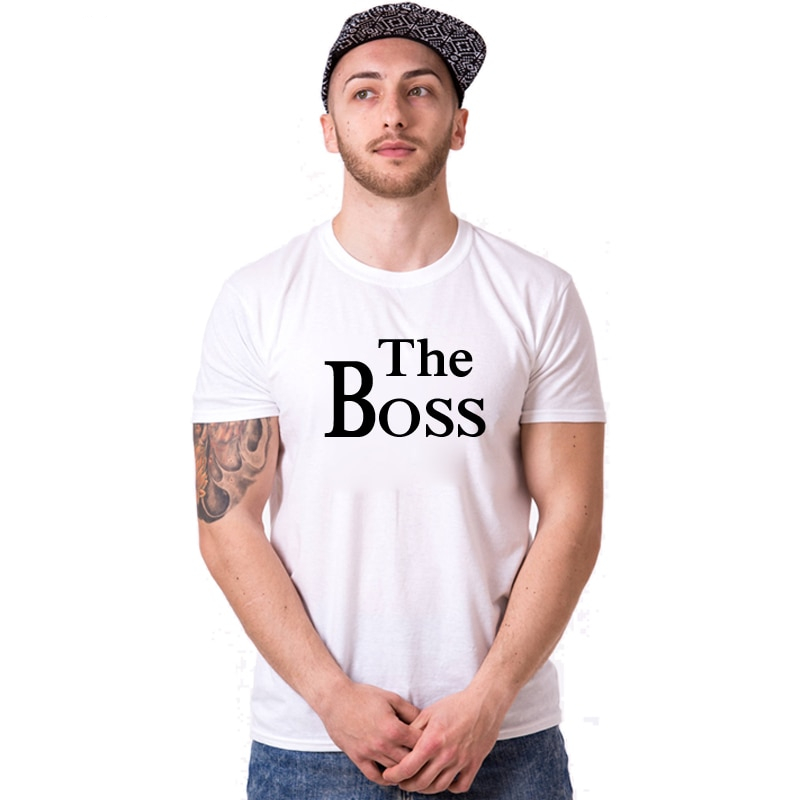 Real Boss Printed Couple Matching T-Shirt